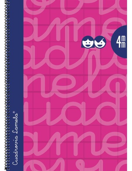 CUADERNO ESPIRAL Fº 80H 90G 4MM FUCSIA CUADROVIA EXTRADURA